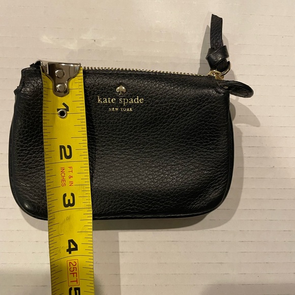 Kate Spade Black Leather Zip Wallet/ Card Holder - Picture 7 of 8